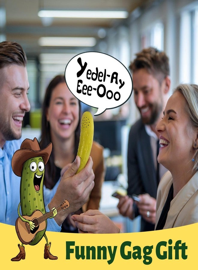 A AIFAMY Pickle That Yodels- Singing Cucumber Toy - Funny Gag Gift Idea for Adults Friends and Family, Includes Batteries - Image 5